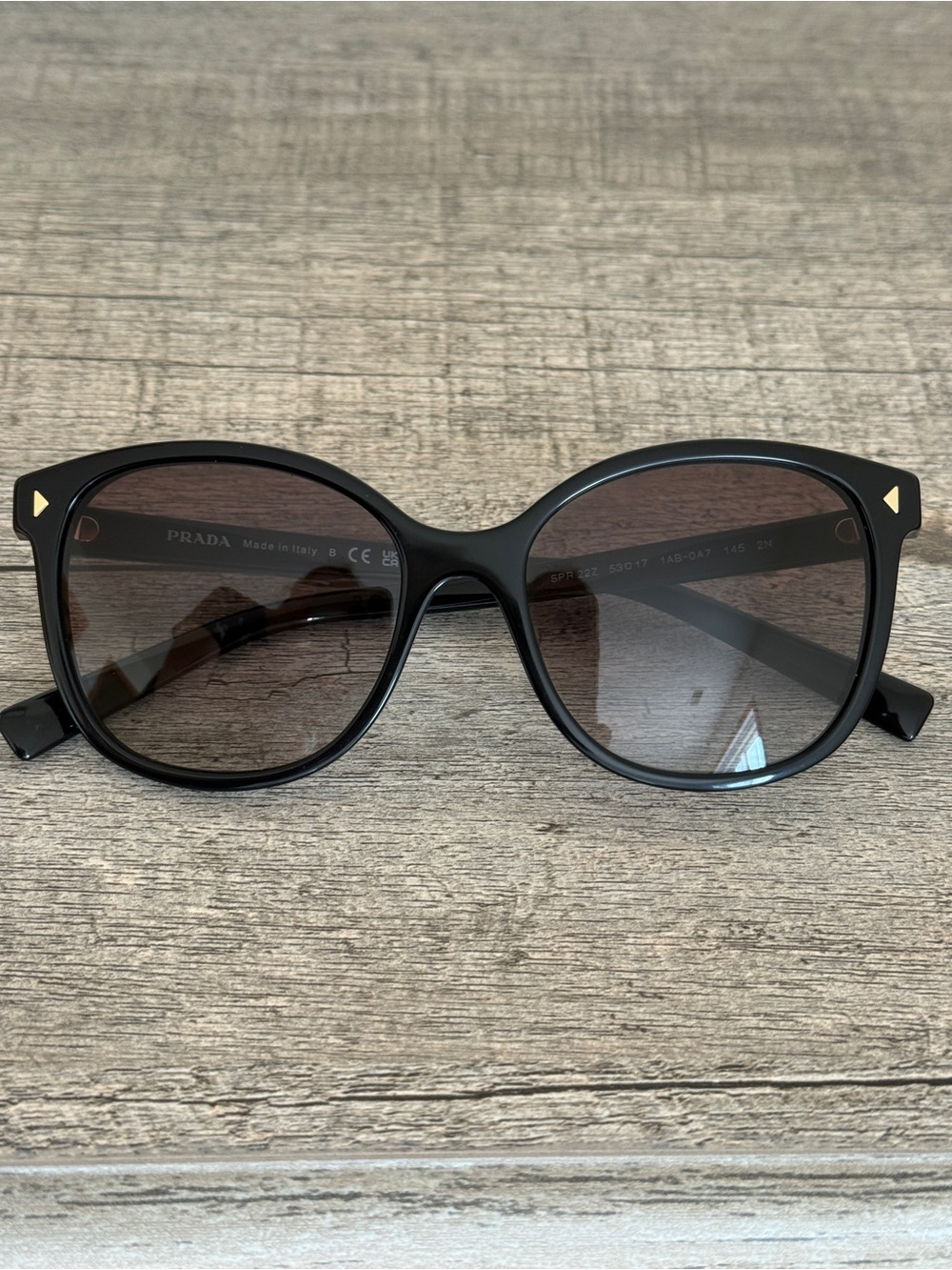 Prada Black Round-Frame Women's Sunglasses. New